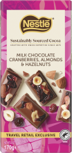 Milk Choc, Raisns, Almnds&Hzlnts170 Milk Choc, Raisns, Almnds&Hzlnts170